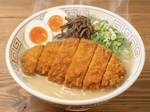 ぶ厚いとんかつラーメン